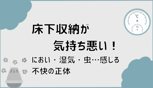 床下収納が気持ち悪い！におい・湿気・虫…感じる不快の正体