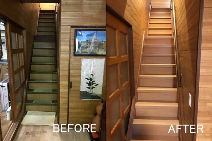 階段の角度変更