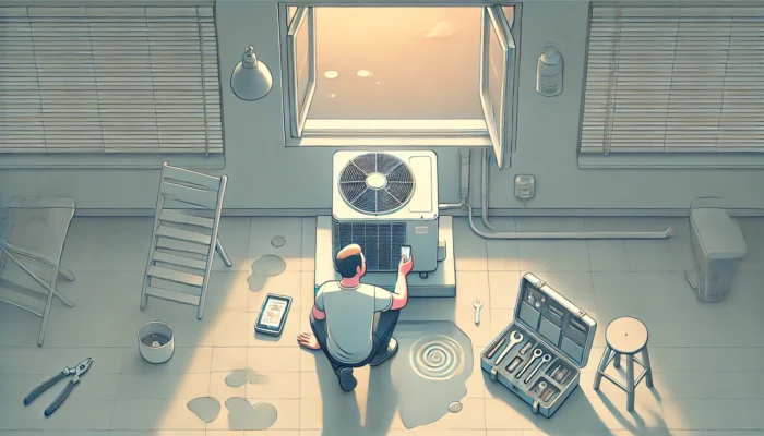 エアコン室外機の落雷判断と対応