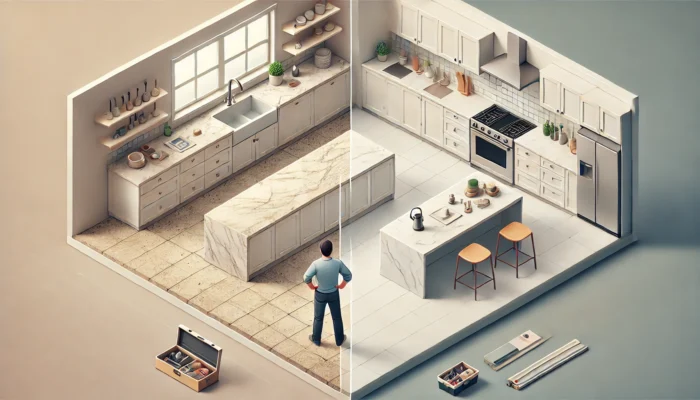 人工大理石キッチンの10年後の判断