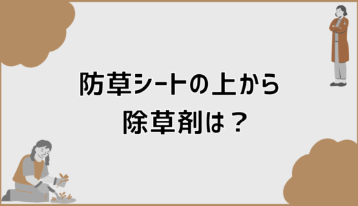 防草シートの上から除草剤併用はOK？正しい判断基準