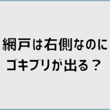 網戸は右側なのにゴキブリが出る隙間の原因と対策