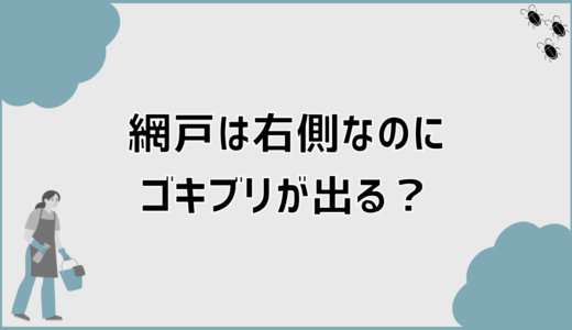 網戸は右側なのにゴキブリが出る隙間の原因と対策