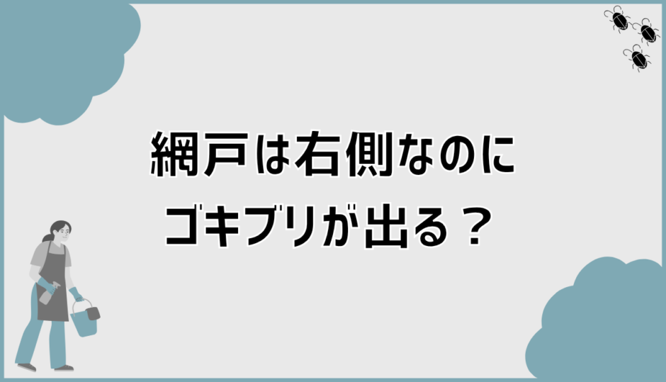 網戸は右側なのにゴキブリが出る隙間の原因と対策