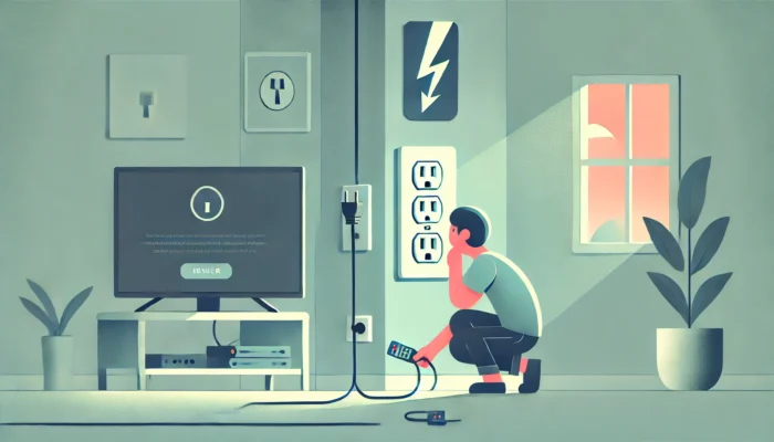 テレビが雷で電源が入らない原因と対応