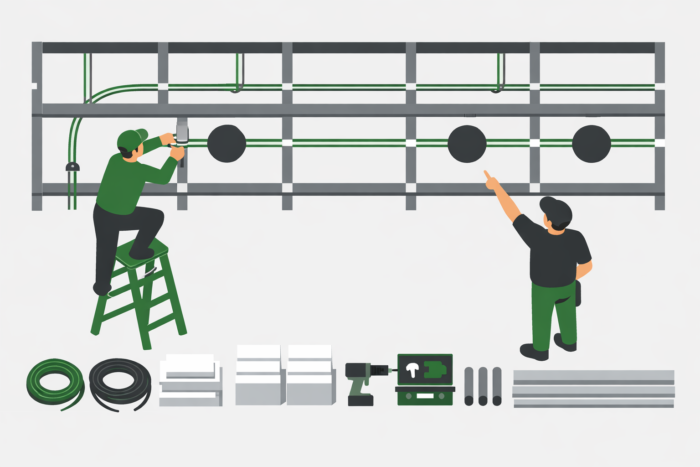 天井スピーカー配線工事の方法と設計