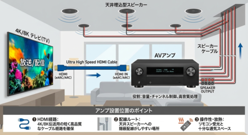 テレビと接続する場合の配線構成