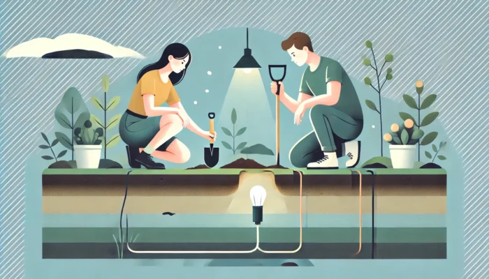 ガーデンライト配線の埋設とDIY判断