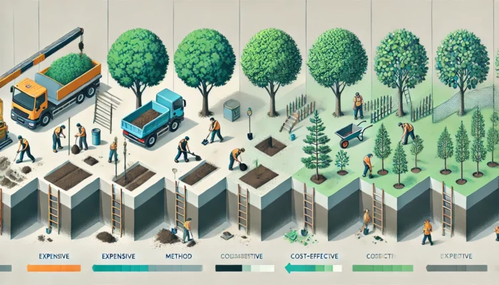 庭に木を植える費用の最適化