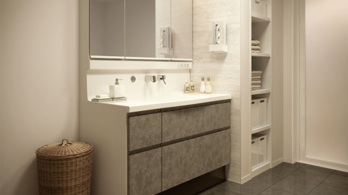 タカラスタンダード洗面台のハイバックの特徴