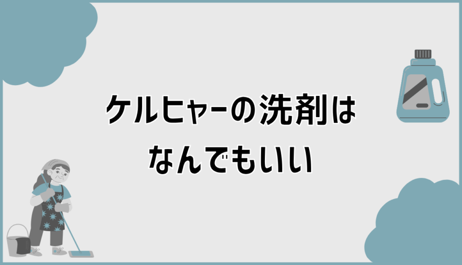 ケルヒャーの洗剤はなんでもいいのか代用可否と安全な選び方