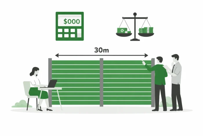 目隠しフェンス30mの費用と相場
