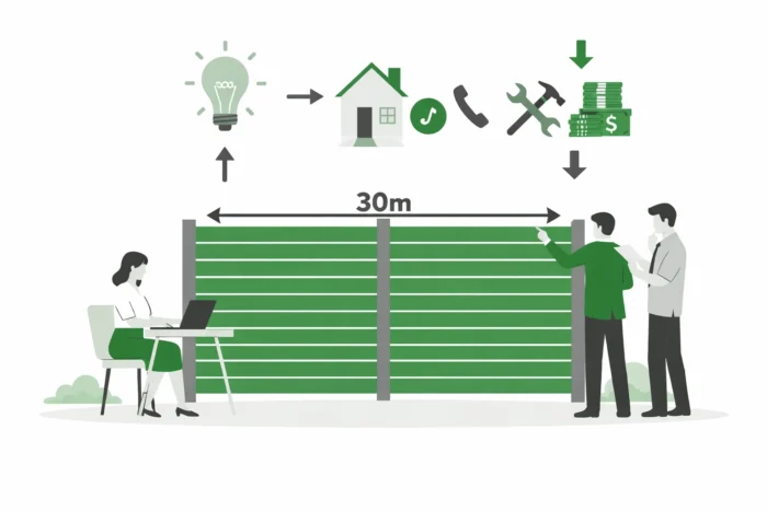 目隠しフェンス30mの費用を安くする方法