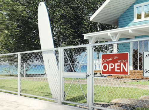 アメリカンフェンスの転倒防止対策