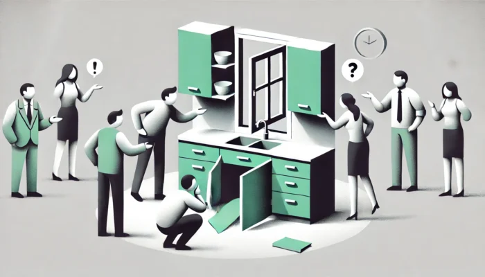 カップボードと窓の失敗