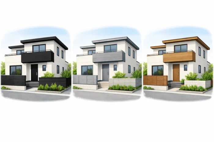 白系外壁に合う色