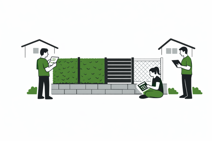 隣の家との境界線フェンスの選び方と費用