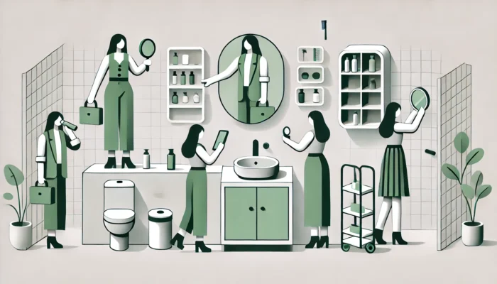 独立洗面台なしの女性の工夫と判断