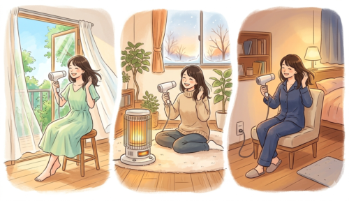 独立洗面台なしのドライヤーの解決アイデア