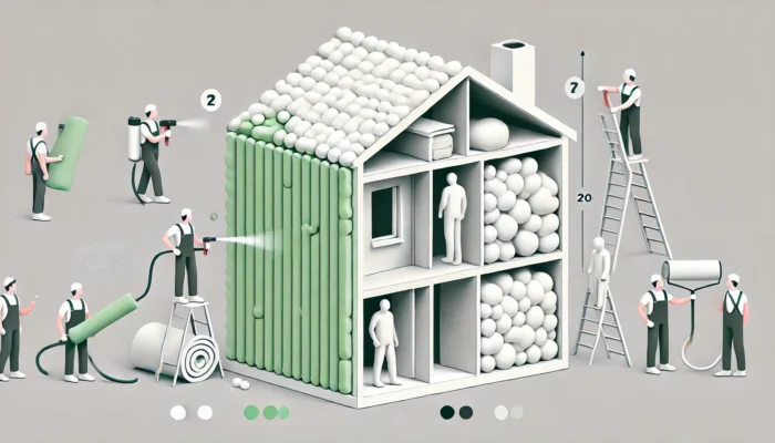 吹き付け断熱とグラスウールの比較