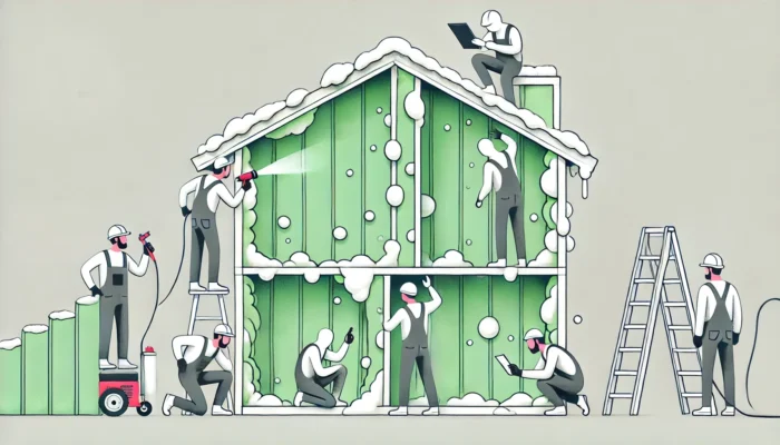 吹き付け断熱の下手な施工と原因