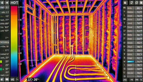 サーモグラフィーで温度ムラを確認