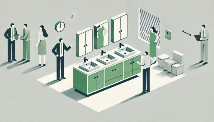 洗面台を2つ並べる方法と比較