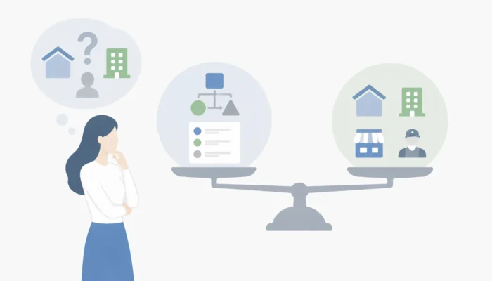 気になったのは依頼先より決め方だった