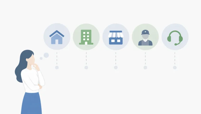 まずは相談先を5つに分けて考えた