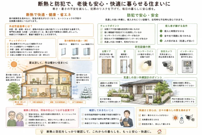 断熱と防犯で安心感を高める