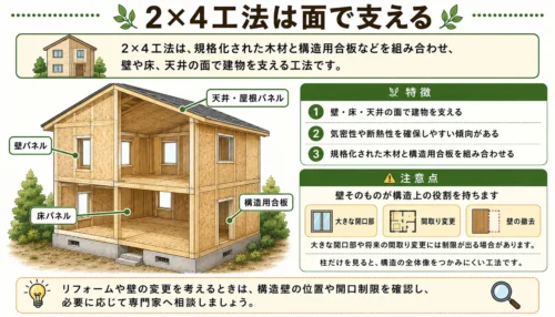 2×4工法は面で支える