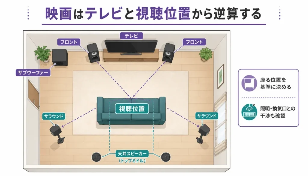 映画はテレビと視聴位置から逆算する
