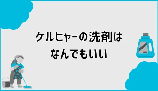 ケルヒャーの洗剤はなんでもいい？市販品の代用条件と選び方