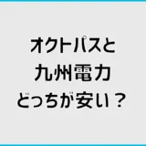 オクトパスエナジーと九州電力を比較!どっちが安い?